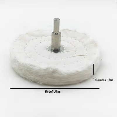Le spazzole di pulizia industriali della flanella di cotone bianca T hanno modellato la ruota del panno di lucidatura del cotone