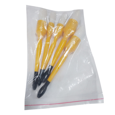 Maniglia gialla Pelle di pennello di pulizia auto Pellotto per la pulizia auto 5 Pcs Set