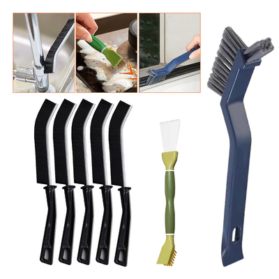 7pcs spazzola da pavimento da bagno in plastica spazzola da pavimento da spazzola a sottile lucido