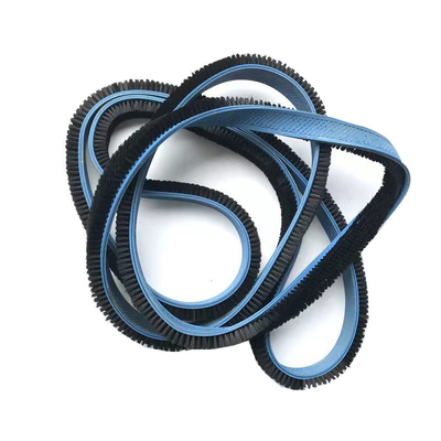 Spazzola a strisce di acciaio inossidabile a base di gomma industriale Spazzola a strisce a spirale Spazzola per la pulizia della cintura