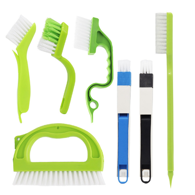 Spazzola per pulizia a scanalatura per finestre multiuso 7pcs