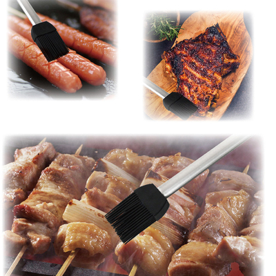 Pulsera di barbecue in silicone resistente alle alte temperature Maniglia in acciaio inossidabile Pulsera per olio da forno Pulsera per grigliare BBQ Pulsera per la cottura
